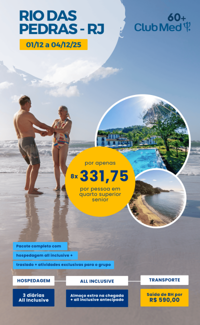 Club Med Rio das Pedras - 60+ - Cabeça de Prata Minas Tenis Clube - Mundi Travel Turismo
